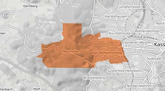 Mietspiegelkarte Kassel Bad Wilhelmsh&ouml;he